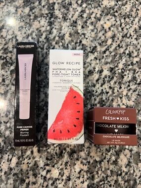 Glow Recipe, Laura Mercier and ColourPop Lip mask Bundle